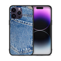 Thumbnail for Θήκη iPhone 14 Pro Jeans Pocket από τη Smartfits με σχέδιο στο πίσω μέρος και μαύρο περίβλημα | iPhone 14 Pro Jeans Pocket case with colorful back and black bezels