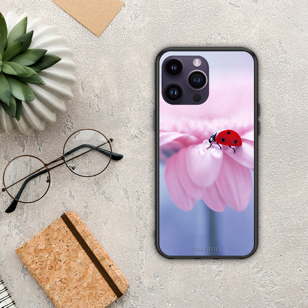 Ladybug Flower - iPhone 14 Pro θήκη
