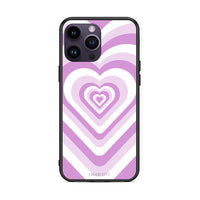 Thumbnail for iPhone 14 Pro Lilac Hearts θήκη από τη Smartfits με σχέδιο στο πίσω μέρος και μαύρο περίβλημα | Smartphone case with colorful back and black bezels by Smartfits