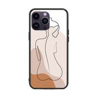 Thumbnail for iPhone 14 Pro LineArt Woman θήκη από τη Smartfits με σχέδιο στο πίσω μέρος και μαύρο περίβλημα | Smartphone case with colorful back and black bezels by Smartfits