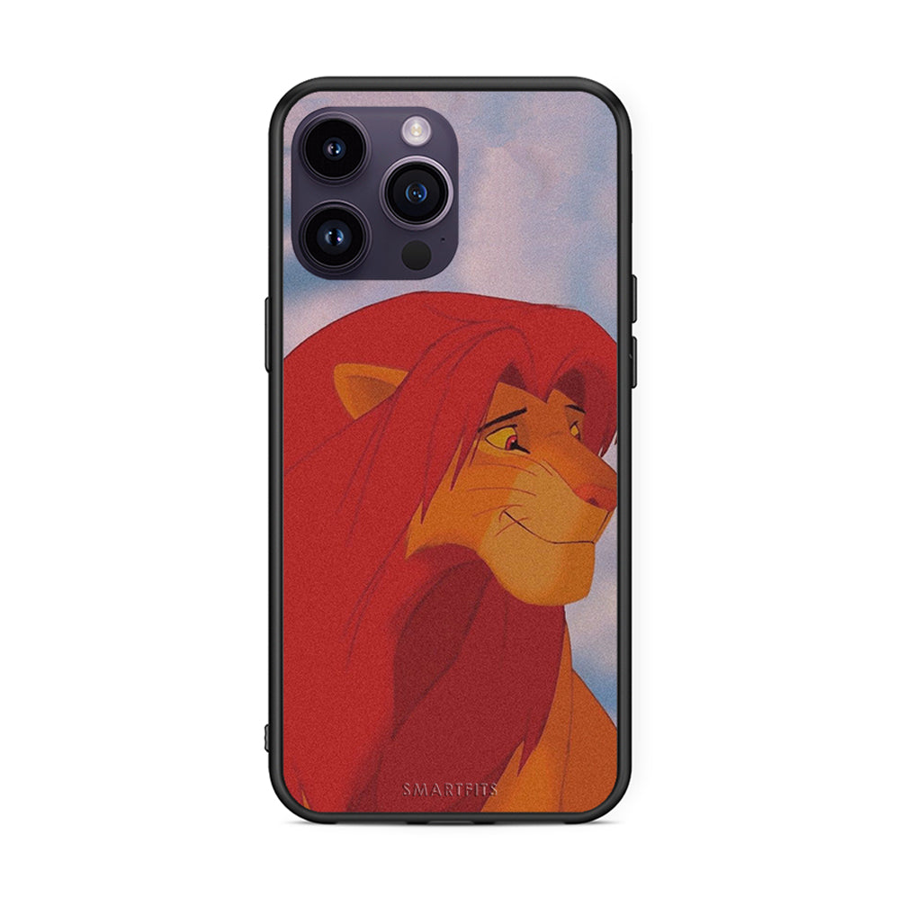 iPhone 14 Pro Lion Love 1 Θήκη Αγίου Βαλεντίνου από τη Smartfits με σχέδιο στο πίσω μέρος και μαύρο περίβλημα | Smartphone case with colorful back and black bezels by Smartfits