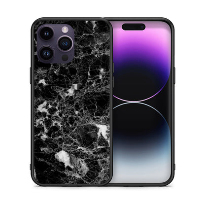 Θήκη iPhone 15 Pro Male Marble από τη Smartfits με σχέδιο στο πίσω μέρος και μαύρο περίβλημα | iPhone 15 Pro Male Marble case with colorful back and black bezels