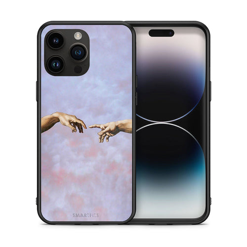 Θήκη iPhone 14 Pro Max Adam Hand από τη Smartfits με σχέδιο στο πίσω μέρος και μαύρο περίβλημα | iPhone 14 Pro Max Adam Hand case with colorful back and black bezels