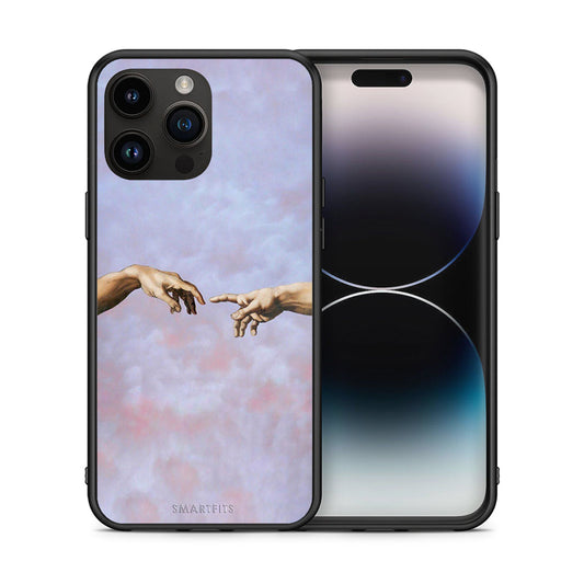 Θήκη iPhone 14 Pro Max Adam Hand από τη Smartfits με σχέδιο στο πίσω μέρος και μαύρο περίβλημα | iPhone 14 Pro Max Adam Hand case with colorful back and black bezels