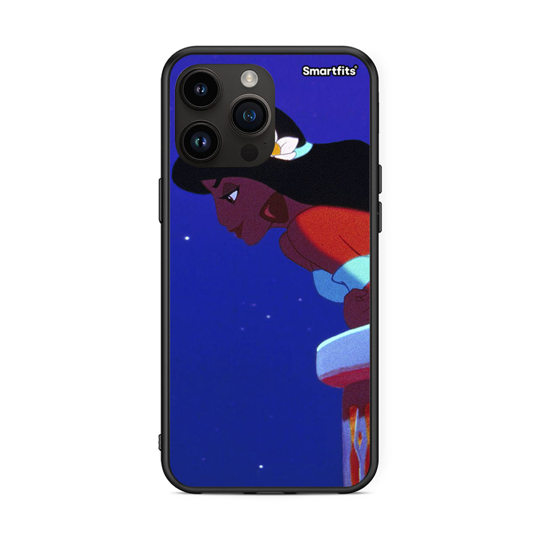 iPhone 14 Pro Max Alladin And Jasmine Love 2 θήκη από τη Smartfits με σχέδιο στο πίσω μέρος και μαύρο περίβλημα | Smartphone case with colorful back and black bezels by Smartfits