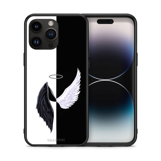 Θήκη iPhone 15 Pro Max Angels Demons από τη Smartfits με σχέδιο στο πίσω μέρος και μαύρο περίβλημα | iPhone 15 Pro Max Angels Demons case with colorful back and black bezels