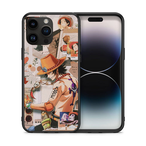Θήκη iPhone 15 Pro Max Anime Collage από τη Smartfits με σχέδιο στο πίσω μέρος και μαύρο περίβλημα | iPhone 15 Pro Max Anime Collage case with colorful back and black bezels