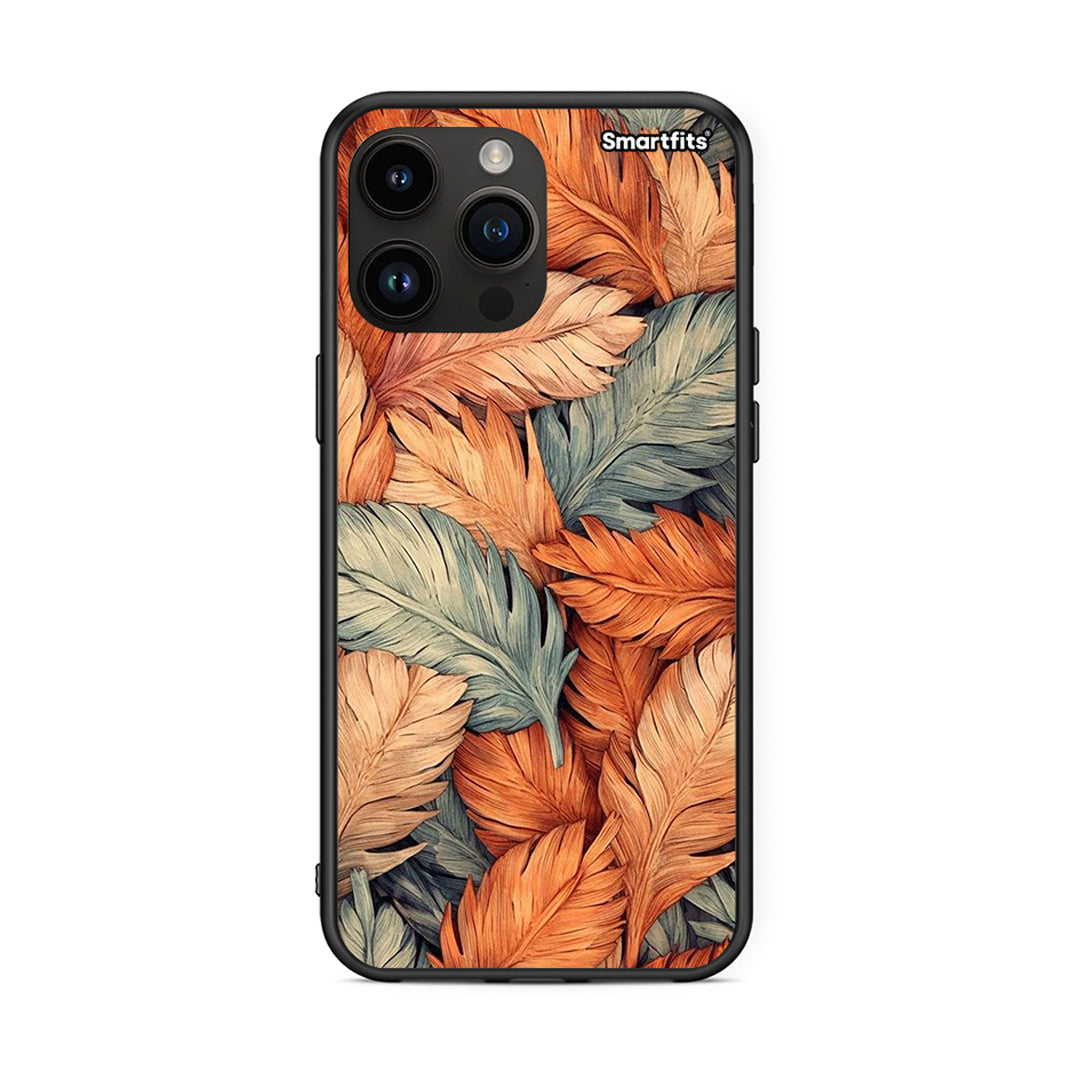 iPhone 15 Pro Max Autumn Leaves Θήκη από τη Smartfits με σχέδιο στο πίσω μέρος και μαύρο περίβλημα | Smartphone case with colorful back and black bezels by Smartfits