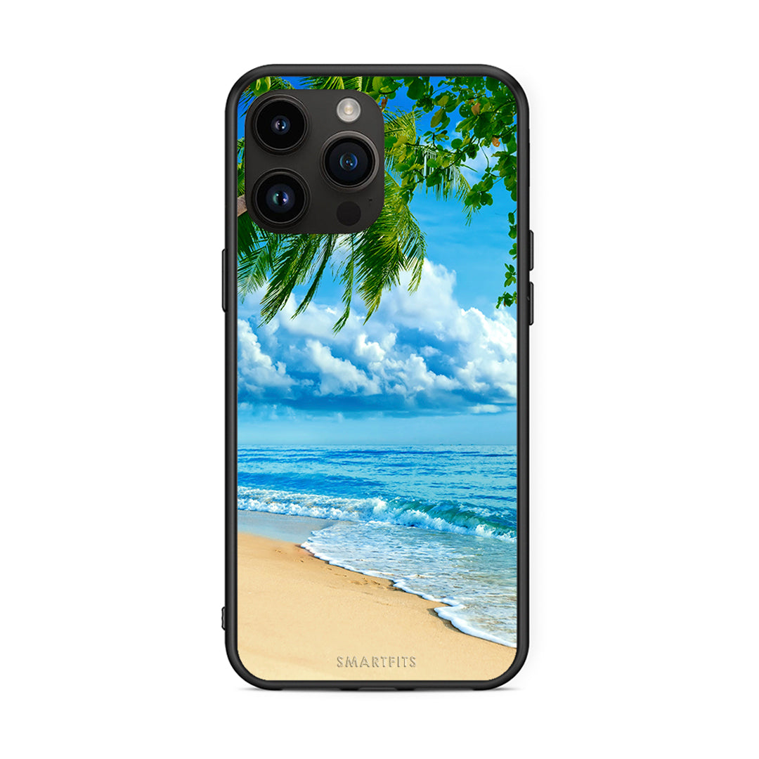 iPhone 15 Pro Max Beautiful Beach θήκη από τη Smartfits με σχέδιο στο πίσω μέρος και μαύρο περίβλημα | Smartphone case with colorful back and black bezels by Smartfits