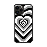 Thumbnail for iPhone 14 Pro Max Black Hearts θήκη από τη Smartfits με σχέδιο στο πίσω μέρος και μαύρο περίβλημα | Smartphone case with colorful back and black bezels by Smartfits