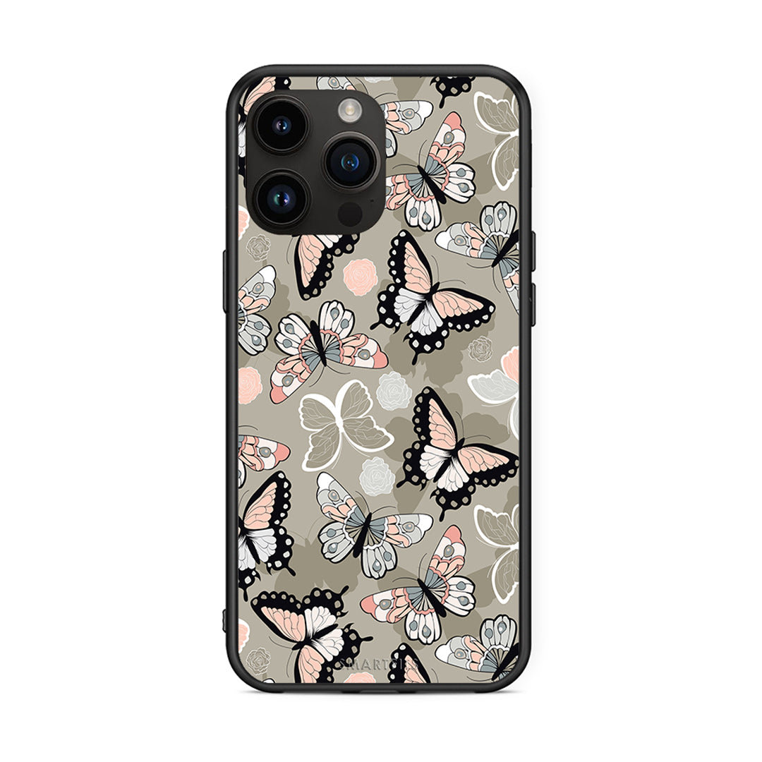 135 - iPhone 15 Pro Max Butterflies Boho case, cover, bumper