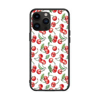 Thumbnail for iPhone 14 Pro Max Cherry Summer θήκη από τη Smartfits με σχέδιο στο πίσω μέρος και μαύρο περίβλημα | Smartphone case with colorful back and black bezels by Smartfits