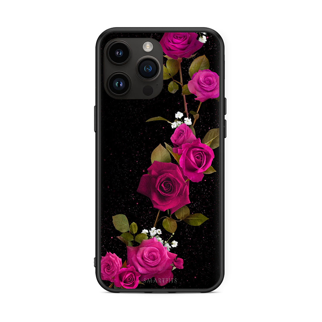 4 - iPhone 14 Pro Max Red Roses Flower case, cover, bumper