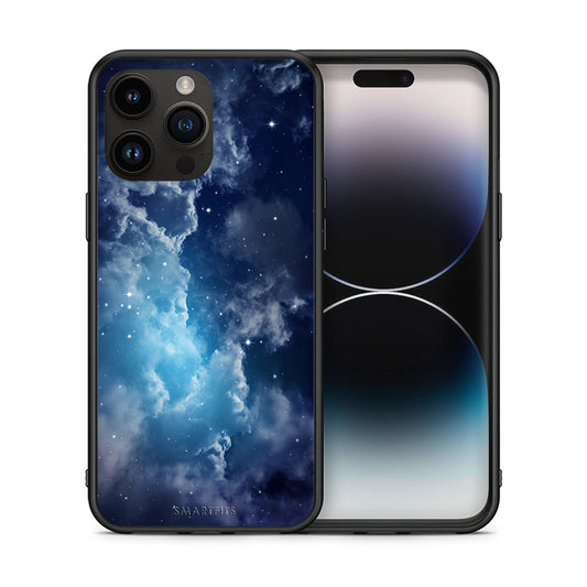Θήκη iPhone 15 Pro Max Blue Sky Galaxy από τη Smartfits με σχέδιο στο πίσω μέρος και μαύρο περίβλημα | iPhone 15 Pro Max Blue Sky Galaxy case with colorful back and black bezels