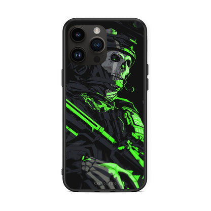 iPhone 15 Pro Max Green Soldier Θήκη Αγίου Βαλεντίνου από τη Smartfits με σχέδιο στο πίσω μέρος και μαύρο περίβλημα | Smartphone case with colorful back and black bezels by Smartfits
