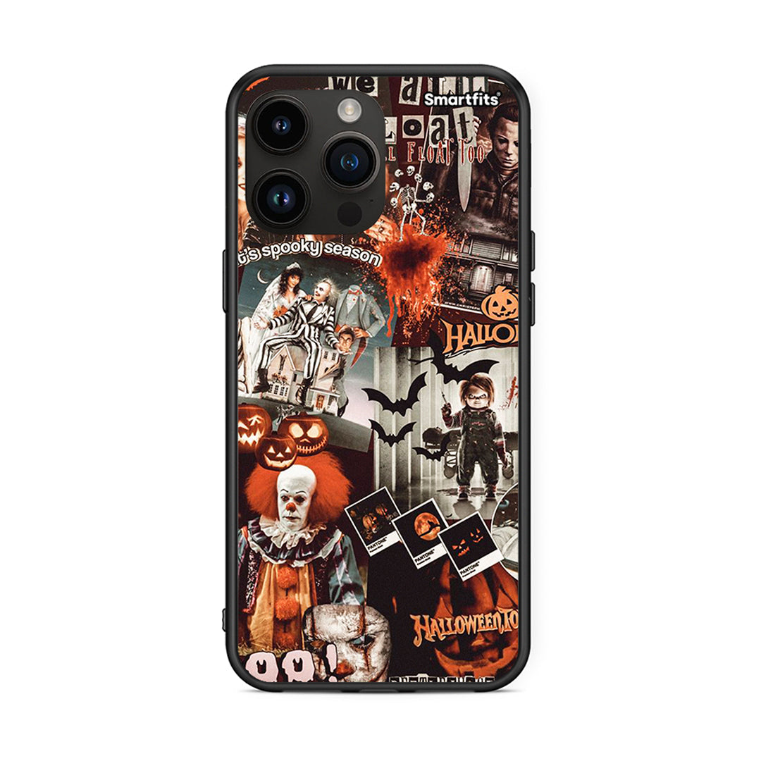 iPhone 15 Pro Max Halloween Spooky Season Θήκη από τη Smartfits με σχέδιο στο πίσω μέρος και μαύρο περίβλημα | Smartphone case with colorful back and black bezels by Smartfits