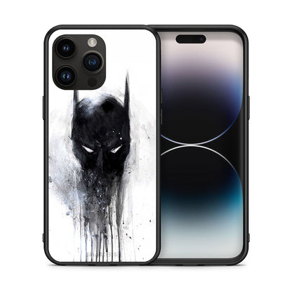 Θήκη iPhone 15 Pro Max Paint Bat Hero από τη Smartfits με σχέδιο στο πίσω μέρος και μαύρο περίβλημα | iPhone 15 Pro Max Paint Bat Hero case with colorful back and black bezels