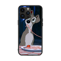 Thumbnail for iPhone 14 Pro Max Lady And Tramp 1 Θήκη Αγίου Βαλεντίνου από τη Smartfits με σχέδιο στο πίσω μέρος και μαύρο περίβλημα | Smartphone case with colorful back and black bezels by Smartfits