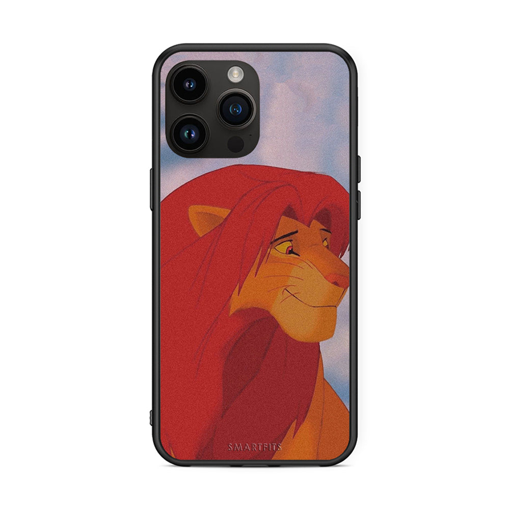 iPhone 15 Pro Max Lion Love 1 Θήκη Αγίου Βαλεντίνου από τη Smartfits με σχέδιο στο πίσω μέρος και μαύρο περίβλημα | Smartphone case with colorful back and black bezels by Smartfits