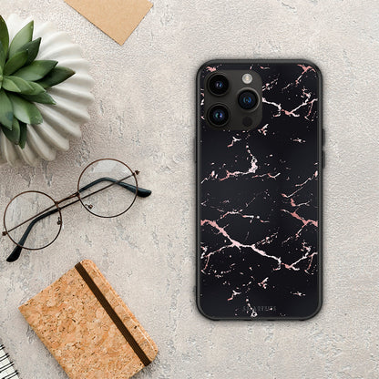 Marble Black Rosegold - Θήκη Κινητού