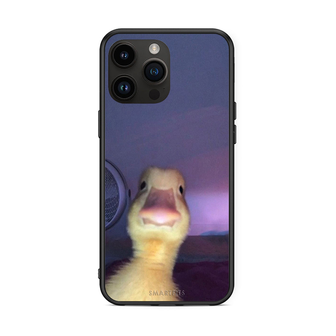 iPhone 14 Pro Max Meme Duck θήκη από τη Smartfits με σχέδιο στο πίσω μέρος και μαύρο περίβλημα | Smartphone case with colorful back and black bezels by Smartfits