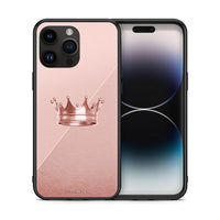 Thumbnail for Θήκη iPhone 14 Pro Max Crown Minimal από τη Smartfits με σχέδιο στο πίσω μέρος και μαύρο περίβλημα | iPhone 14 Pro Max Crown Minimal case with colorful back and black bezels