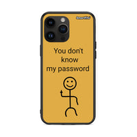 Thumbnail for iPhone 14 Pro Max My Password Θήκη από τη Smartfits με σχέδιο στο πίσω μέρος και μαύρο περίβλημα | Smartphone case with colorful back and black bezels by Smartfits