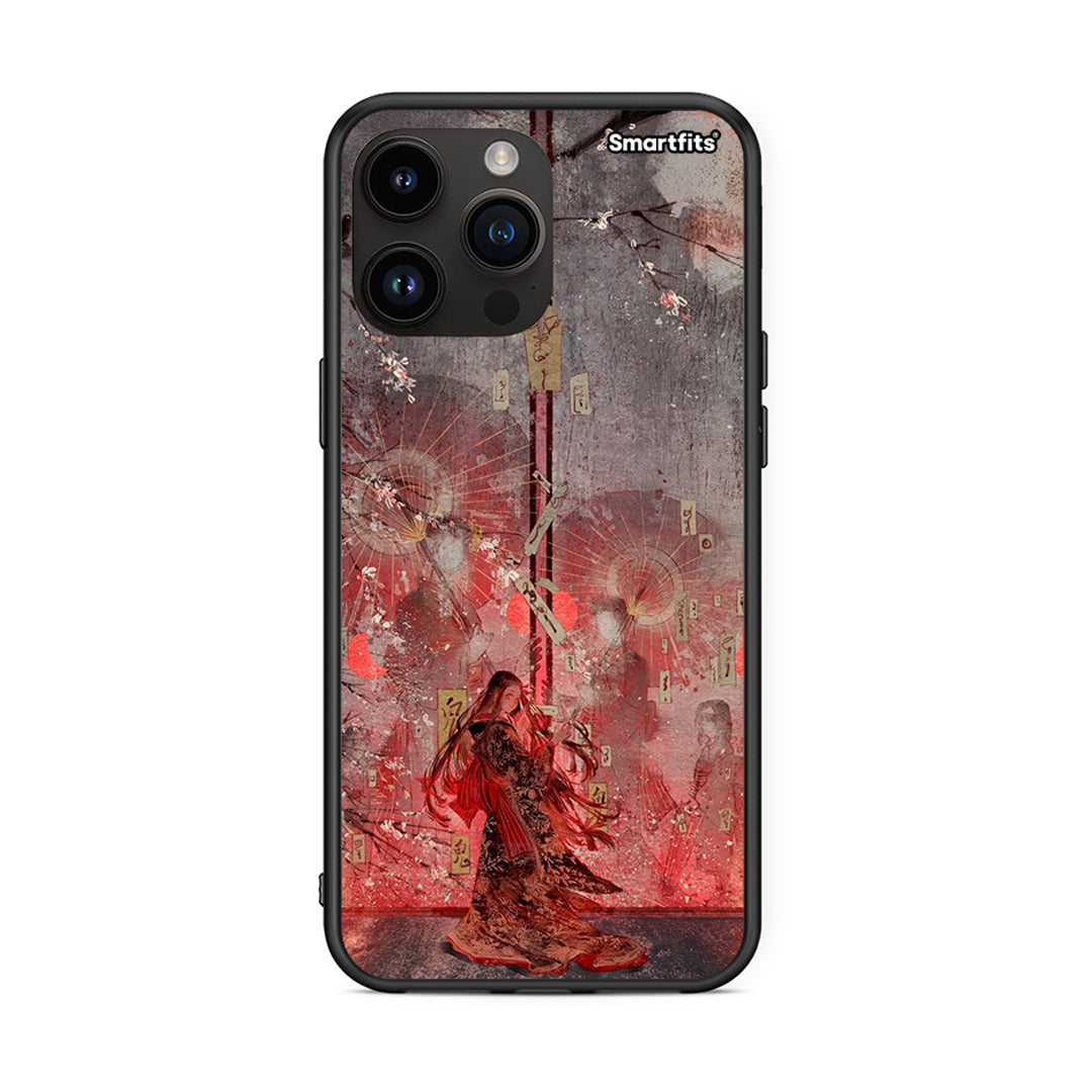 iPhone 14 Pro Max Nezuko Kamado θήκη από τη Smartfits με σχέδιο στο πίσω μέρος και μαύρο περίβλημα | Smartphone case with colorful back and black bezels by Smartfits