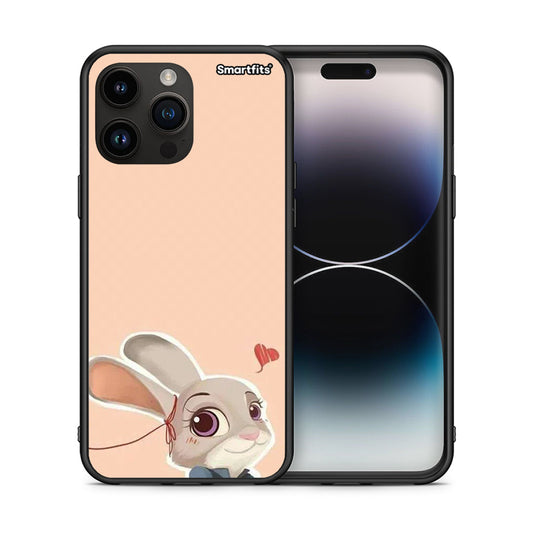 Θήκη iPhone 15 Pro Max Nick Wilde And Judy Hopps Love 2 από τη Smartfits με σχέδιο στο πίσω μέρος και μαύρο περίβλημα | iPhone 15 Pro Max Nick Wilde And Judy Hopps Love 2 case with colorful back and black bezels