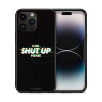Thumbnail for Θήκη iPhone 14 Pro Max OMG ShutUp από τη Smartfits με σχέδιο στο πίσω μέρος και μαύρο περίβλημα | iPhone 14 Pro Max OMG ShutUp case with colorful back and black bezels
