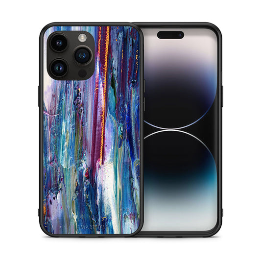 Θήκη iPhone 15 Pro Max Winter Paint από τη Smartfits με σχέδιο στο πίσω μέρος και μαύρο περίβλημα | iPhone 15 Pro Max Winter Paint case with colorful back and black bezels