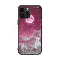 Thumbnail for iPhone 14 Pro Max Pink Moon Θήκη από τη Smartfits με σχέδιο στο πίσω μέρος και μαύρο περίβλημα | Smartphone case with colorful back and black bezels by Smartfits