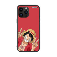 Thumbnail for iPhone 15 Pro Max Pirate Luffy Θήκη από τη Smartfits με σχέδιο στο πίσω μέρος και μαύρο περίβλημα | Smartphone case with colorful back and black bezels by Smartfits