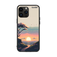 Thumbnail for iPhone 15 Pro Max Pixel Sunset Θήκη από τη Smartfits με σχέδιο στο πίσω μέρος και μαύρο περίβλημα | Smartphone case with colorful back and black bezels by Smartfits