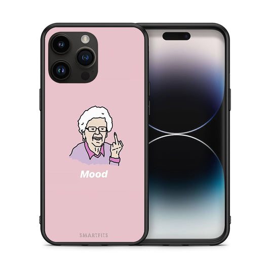 Θήκη iPhone 15 Pro Max Mood PopArt από τη Smartfits με σχέδιο στο πίσω μέρος και μαύρο περίβλημα | iPhone 15 Pro Max Mood PopArt case with colorful back and black bezels