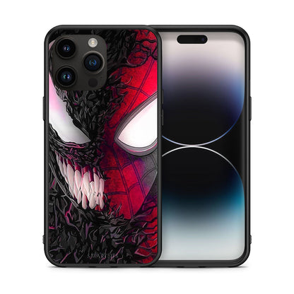 Θήκη iPhone 14 Pro Max SpiderVenom PopArt από τη Smartfits με σχέδιο στο πίσω μέρος και μαύρο περίβλημα | iPhone 14 Pro Max SpiderVenom PopArt case with colorful back and black bezels
