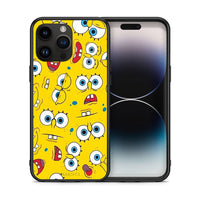 Thumbnail for Θήκη iPhone 14 Pro Max Sponge PopArt από τη Smartfits με σχέδιο στο πίσω μέρος και μαύρο περίβλημα | iPhone 14 Pro Max Sponge PopArt case with colorful back and black bezels