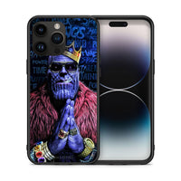 Thumbnail for Θήκη iPhone 14 Pro Max Thanos PopArt από τη Smartfits με σχέδιο στο πίσω μέρος και μαύρο περίβλημα | iPhone 14 Pro Max Thanos PopArt case with colorful back and black bezels