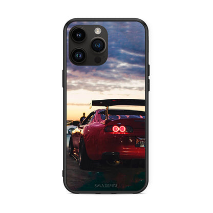 iPhone 14 Pro Max Racing Supra θήκη από τη Smartfits με σχέδιο στο πίσω μέρος και μαύρο περίβλημα | Smartphone case with colorful back and black bezels by Smartfits