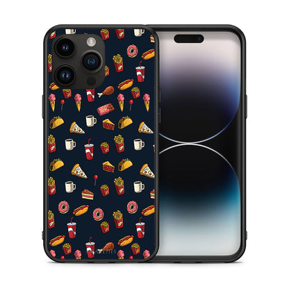 Θήκη iPhone 15 Pro Max Hungry Random από τη Smartfits με σχέδιο στο πίσω μέρος και μαύρο περίβλημα | iPhone 15 Pro Max Hungry Random case with colorful back and black bezels