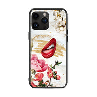 Thumbnail for iPhone 14 Pro Max Red Lips θήκη από τη Smartfits με σχέδιο στο πίσω μέρος και μαύρο περίβλημα | Smartphone case with colorful back and black bezels by Smartfits