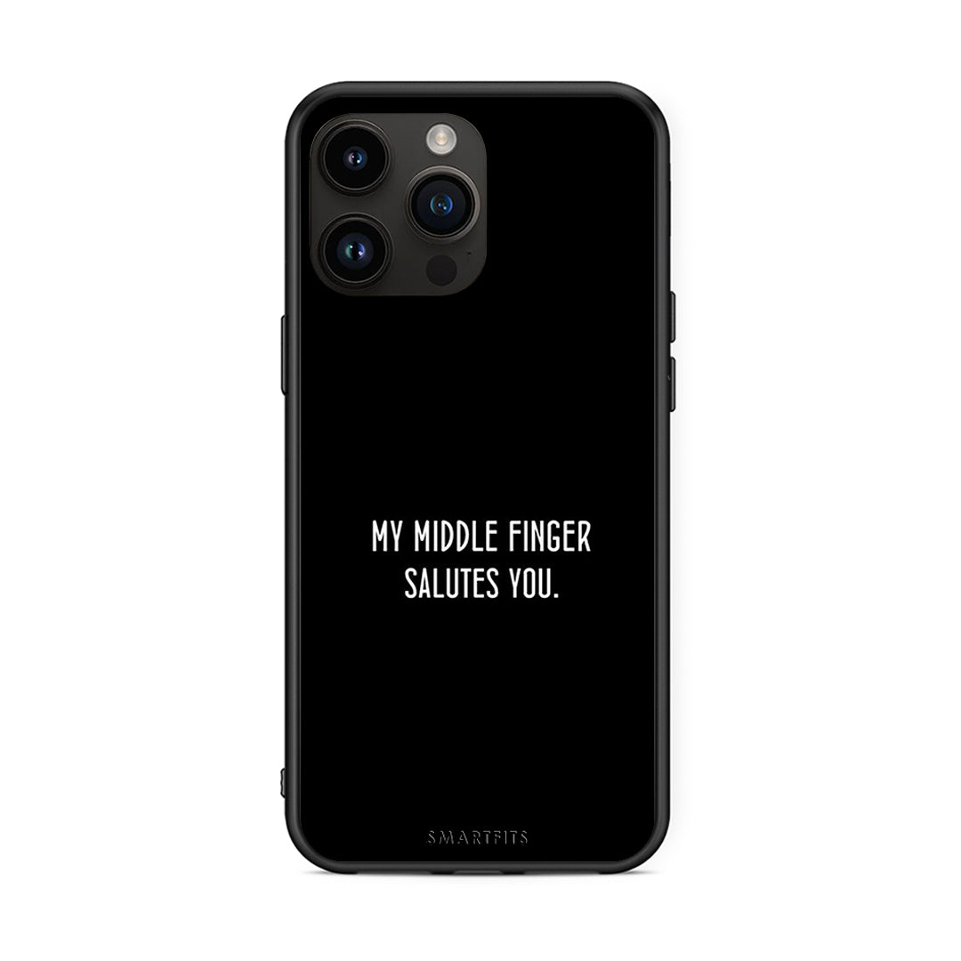 iPhone 14 Pro Max Salute θήκη από τη Smartfits με σχέδιο στο πίσω μέρος και μαύρο περίβλημα | Smartphone case with colorful back and black bezels by Smartfits