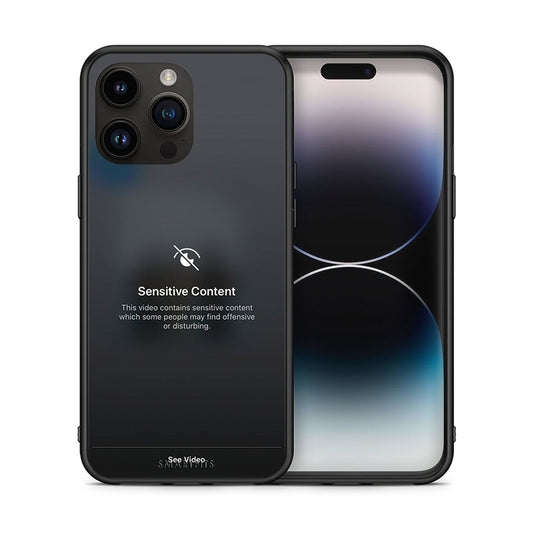 Θήκη iPhone 15 Pro Max Sensitive Content από τη Smartfits με σχέδιο στο πίσω μέρος και μαύρο περίβλημα | iPhone 15 Pro Max Sensitive Content case with colorful back and black bezels