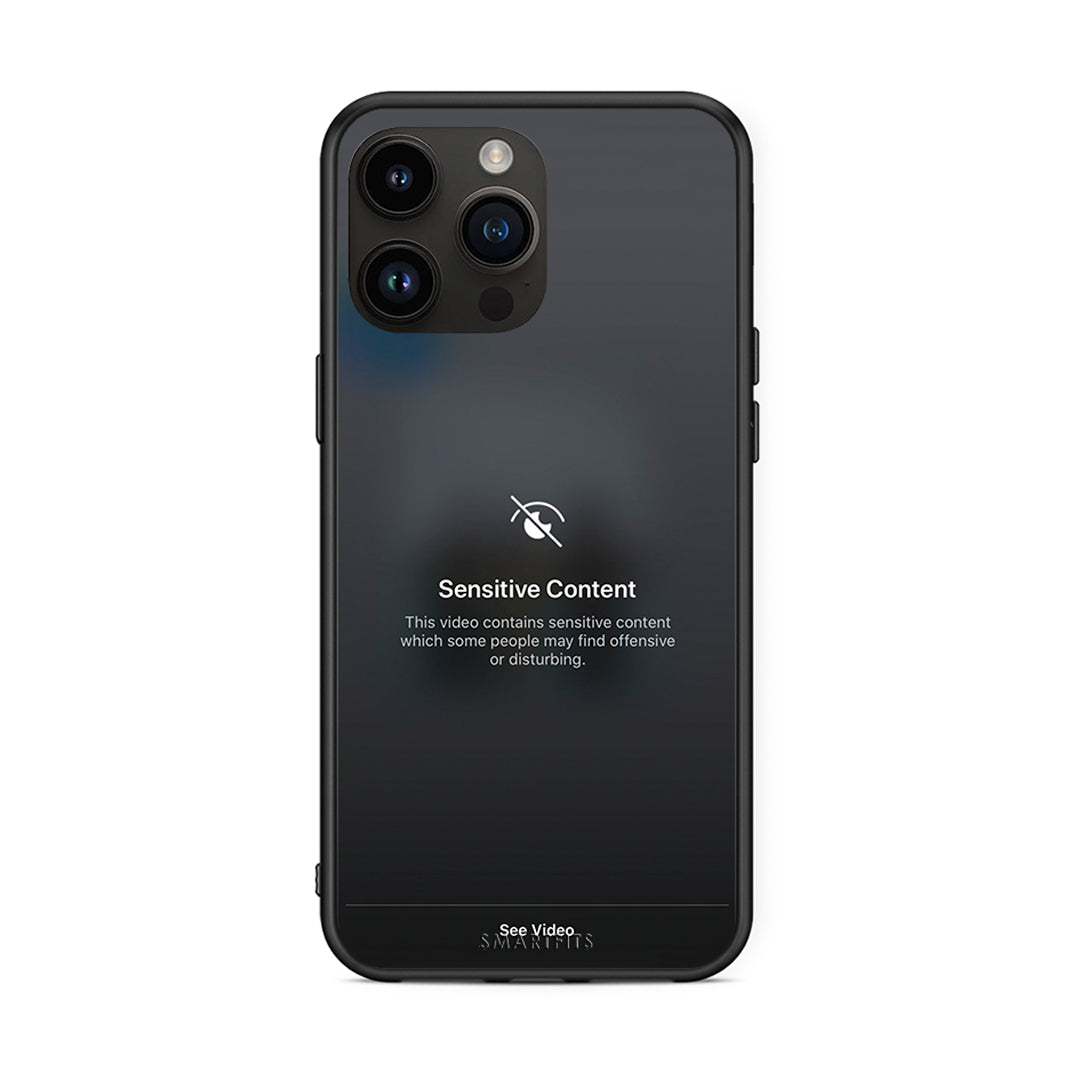 iPhone 14 Pro Max Sensitive Content θήκη από τη Smartfits με σχέδιο στο πίσω μέρος και μαύρο περίβλημα | Smartphone case with colorful back and black bezels by Smartfits