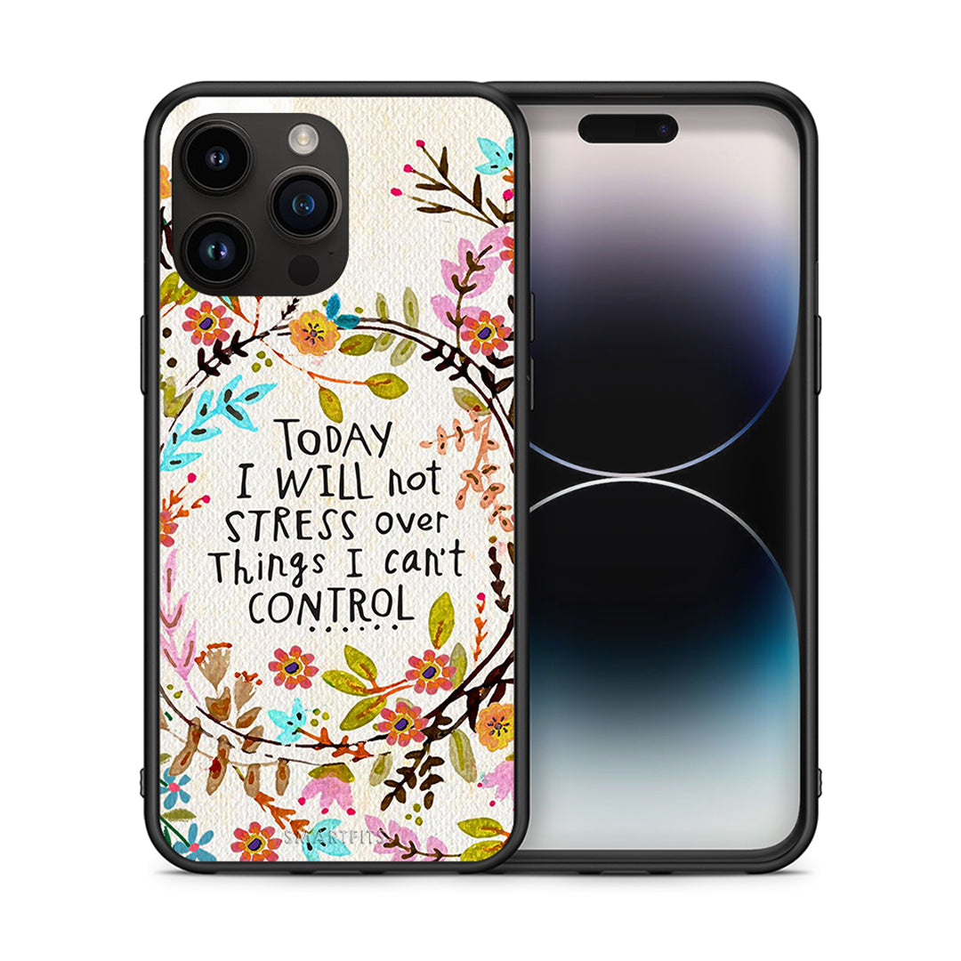 Θήκη iPhone 14 Pro Max Stress Over από τη Smartfits με σχέδιο στο πίσω μέρος και μαύρο περίβλημα | iPhone 14 Pro Max Stress Over case with colorful back and black bezels