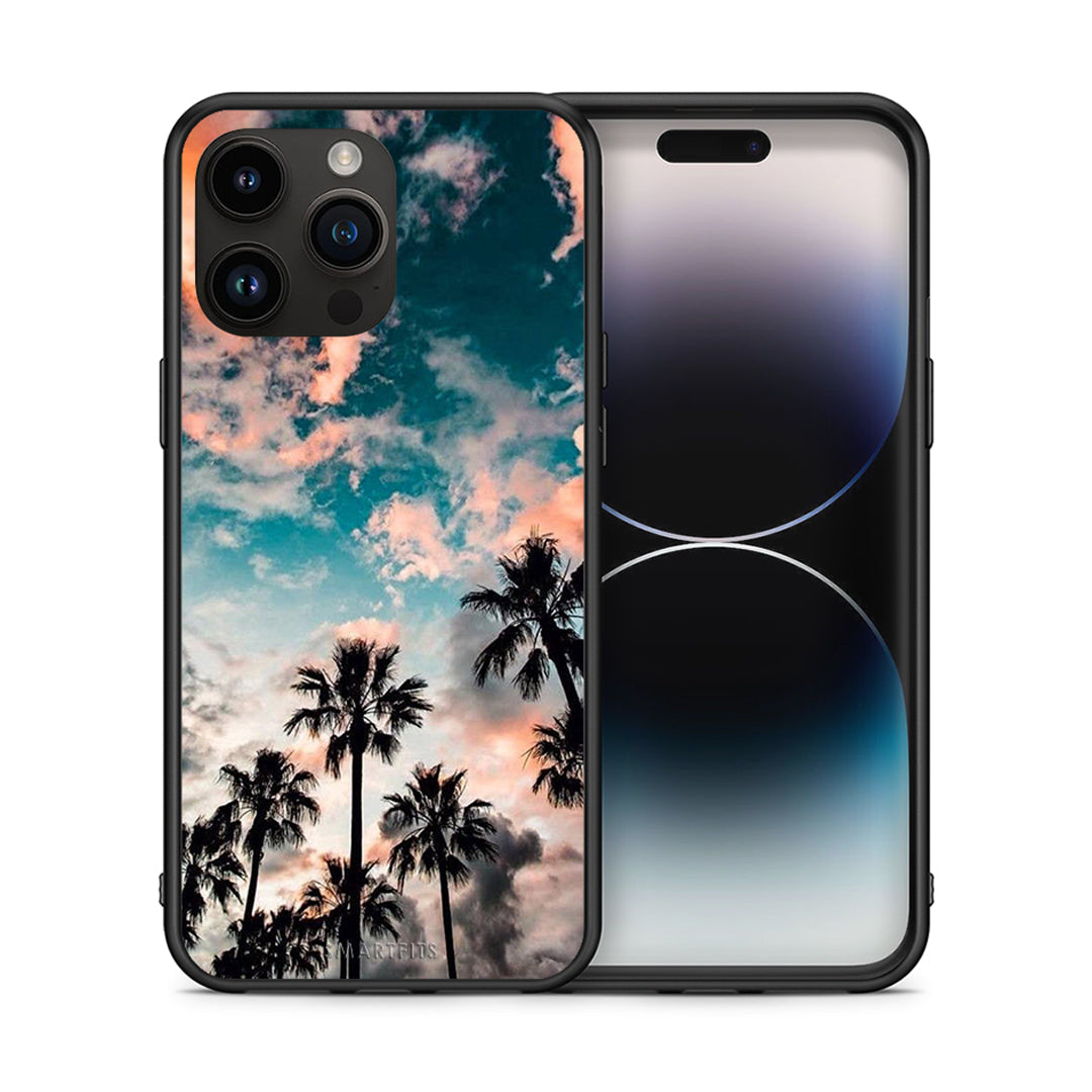 Θήκη iPhone 14 Pro Max Sky Summer από τη Smartfits με σχέδιο στο πίσω μέρος και μαύρο περίβλημα | iPhone 14 Pro Max Sky Summer case with colorful back and black bezels