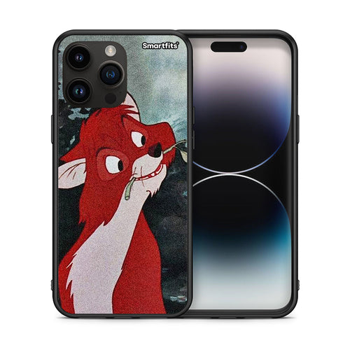 Θήκη iPhone 15 Pro Max Tod And Vixey Love 1 από τη Smartfits με σχέδιο στο πίσω μέρος και μαύρο περίβλημα | iPhone 15 Pro Max Tod And Vixey Love 1 case with colorful back and black bezels