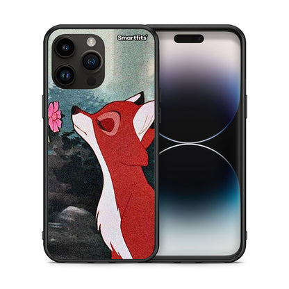 Θήκη iPhone 14 Pro Max Tod And Vixey Love 2 από τη Smartfits με σχέδιο στο πίσω μέρος και μαύρο περίβλημα | iPhone 14 Pro Max Tod And Vixey Love 2 case with colorful back and black bezels
