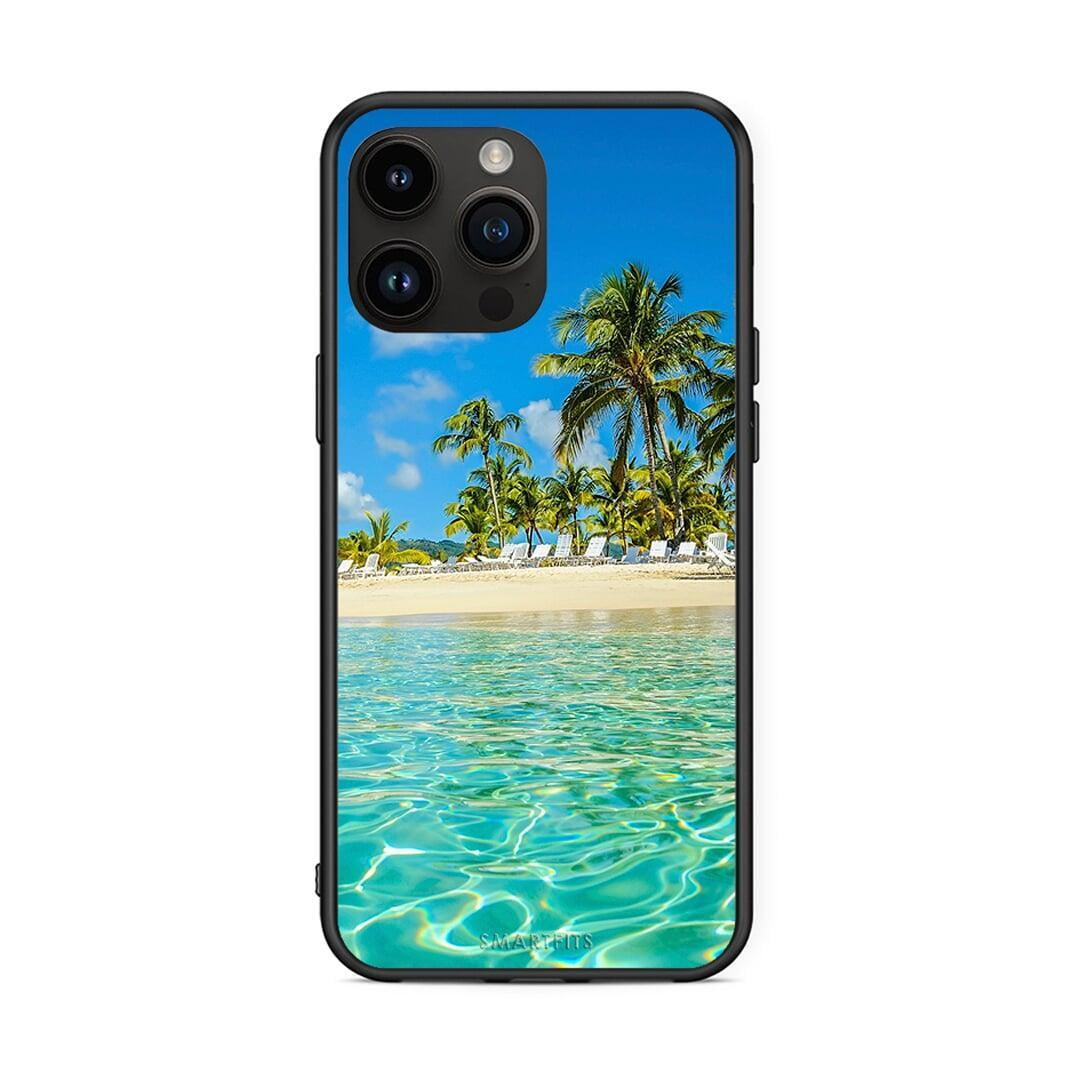 iPhone 15 Pro Max Tropical Vibes Θήκη από τη Smartfits με σχέδιο στο πίσω μέρος και μαύρο περίβλημα | Smartphone case with colorful back and black bezels by Smartfits