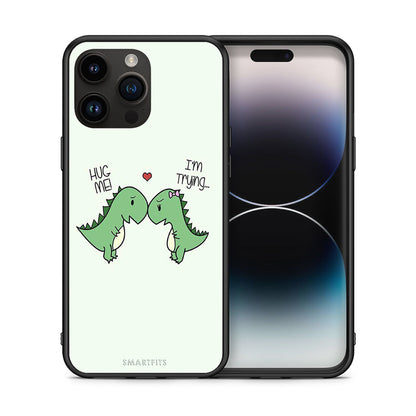 Θήκη iPhone 15 Pro Max Rex Valentine από τη Smartfits με σχέδιο στο πίσω μέρος και μαύρο περίβλημα | iPhone 15 Pro Max Rex Valentine case with colorful back and black bezels